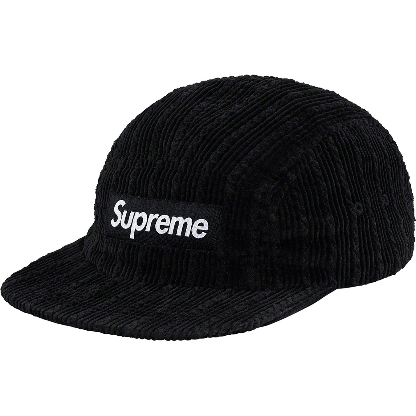 Supreme Rope Corduroy Camp Cap (SS19) - Black - $48