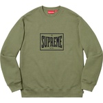 Supreme Warm Up Crewneck (SS19) - Light Olive