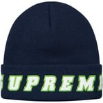 Supreme Felt Logo Beanie (SS19) - Navy