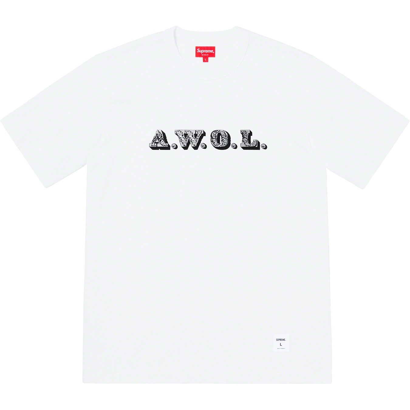 Supreme AWOL Football Top (SS19) - White - $78