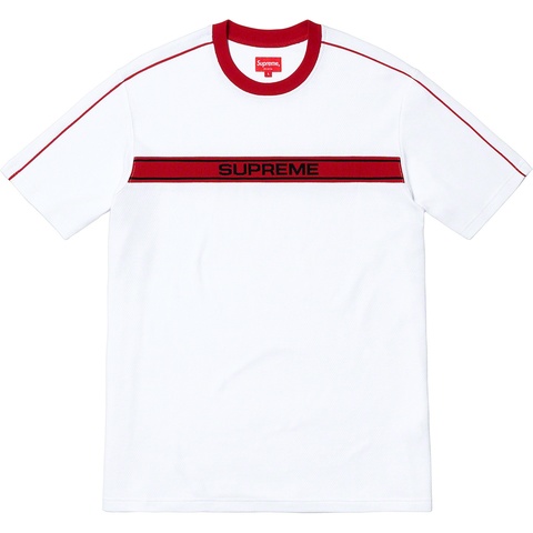 Supreme Chest Stripe Logo S/S Top - White