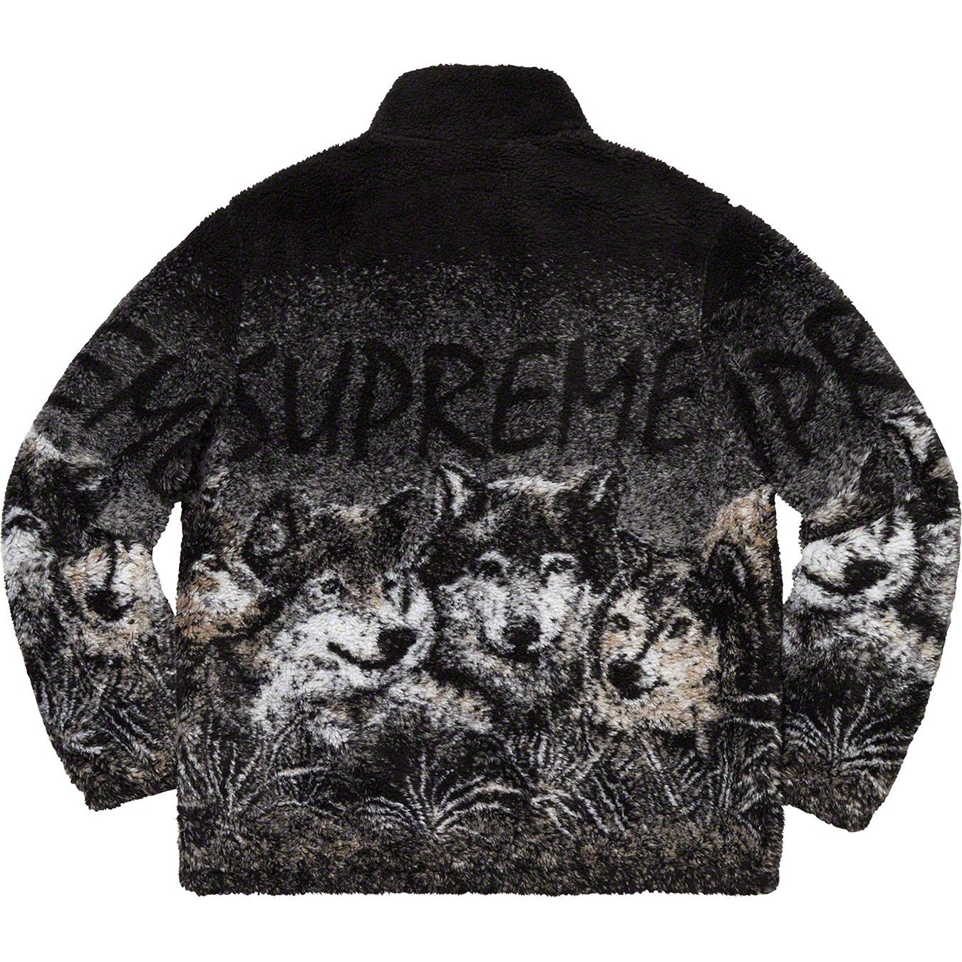 Supreme Wolf Fleece Jacket (SS19) - Black - $198