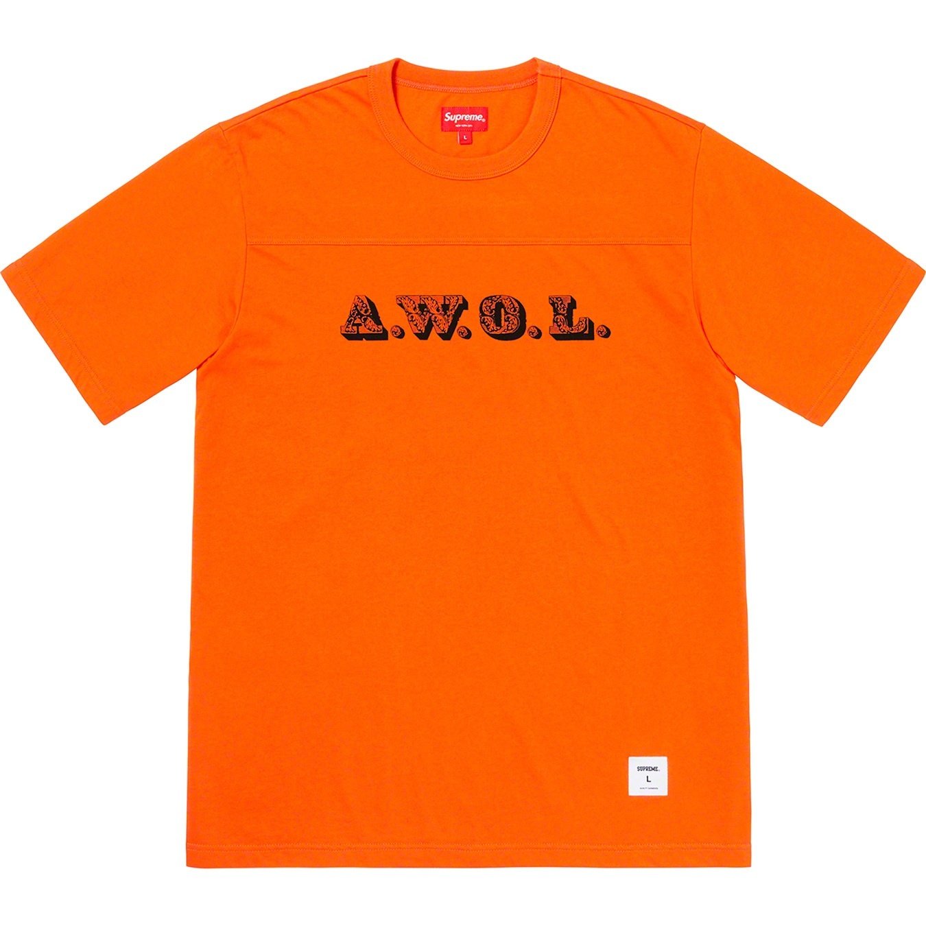 Supreme AWOL Football Top (SS19) - Orange - $78