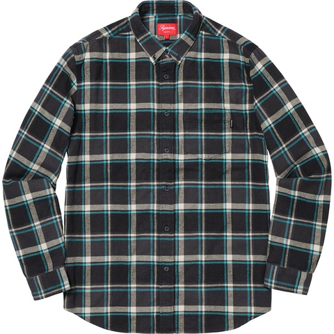 Supreme Plaid Flannel Shirt - Black