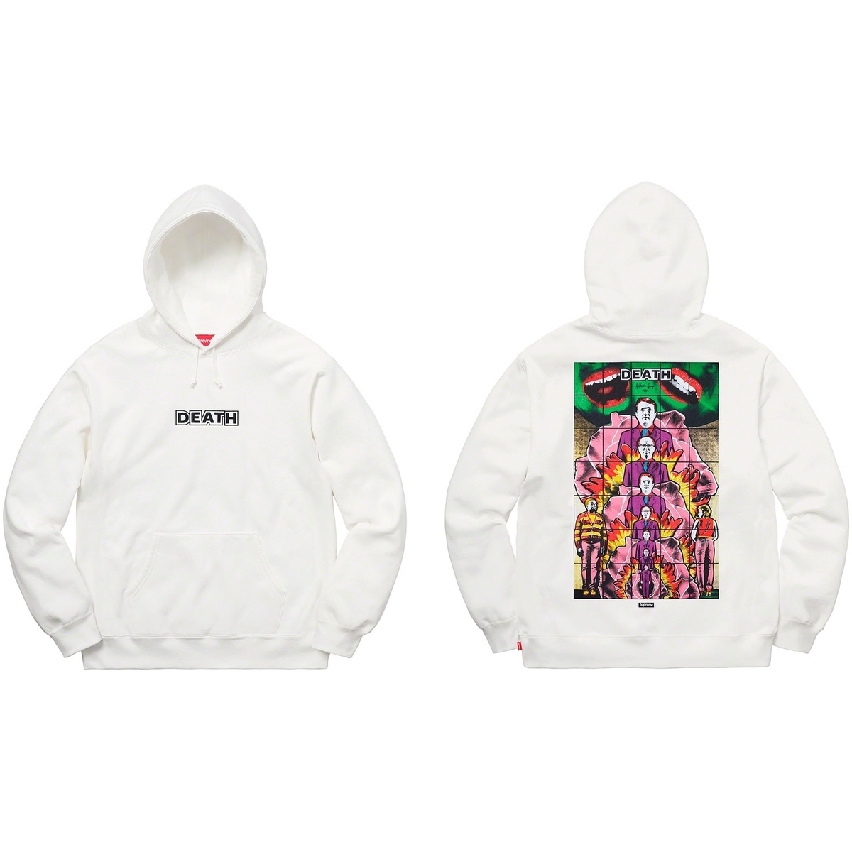 Supreme Gilbert & George/Supreme DEATH Hooded Sweatshirt (spring/summer 2019) - $158.00
