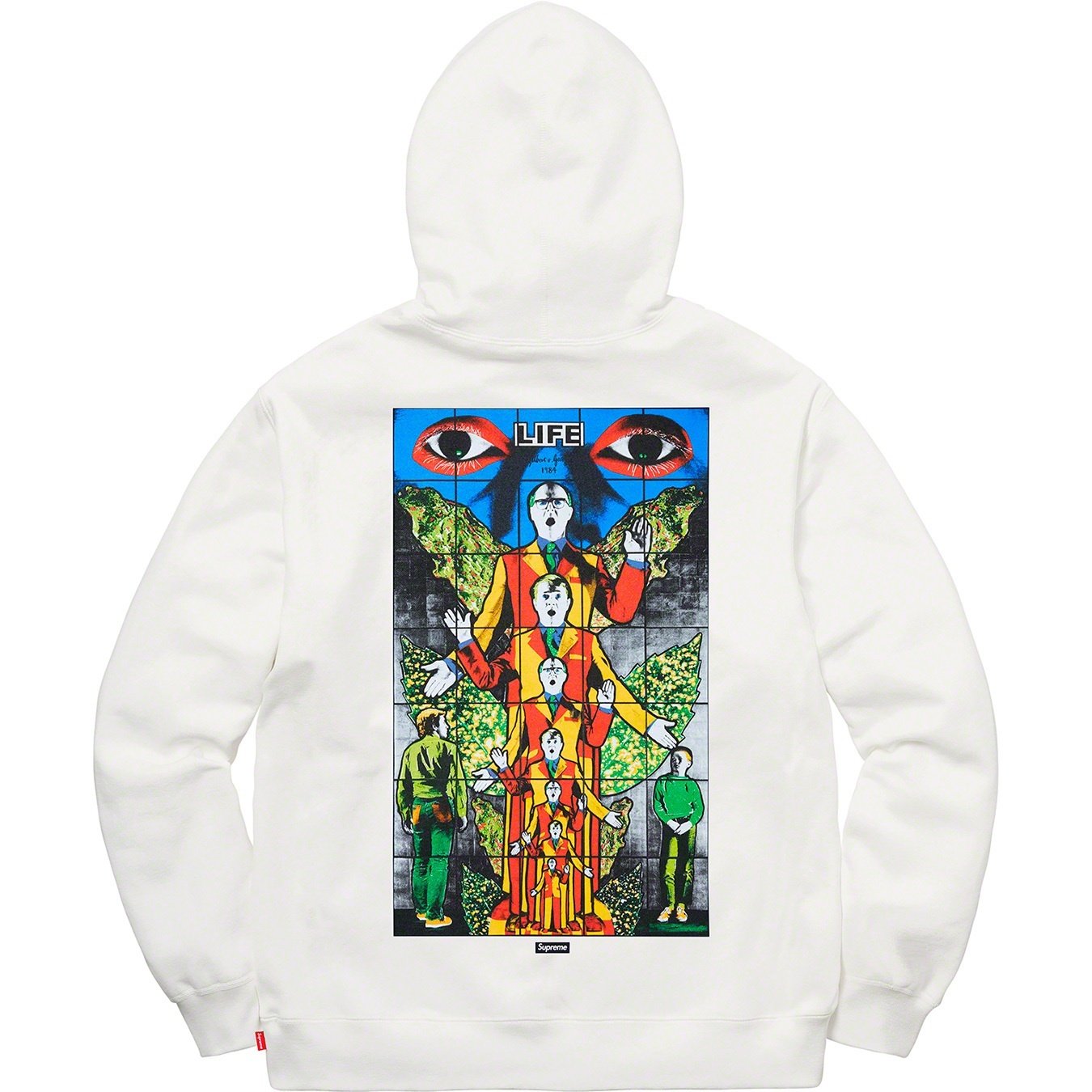 Supreme Gilbert & George Supreme LIFE Hooded Sweatshirt (SS19) - White - $158