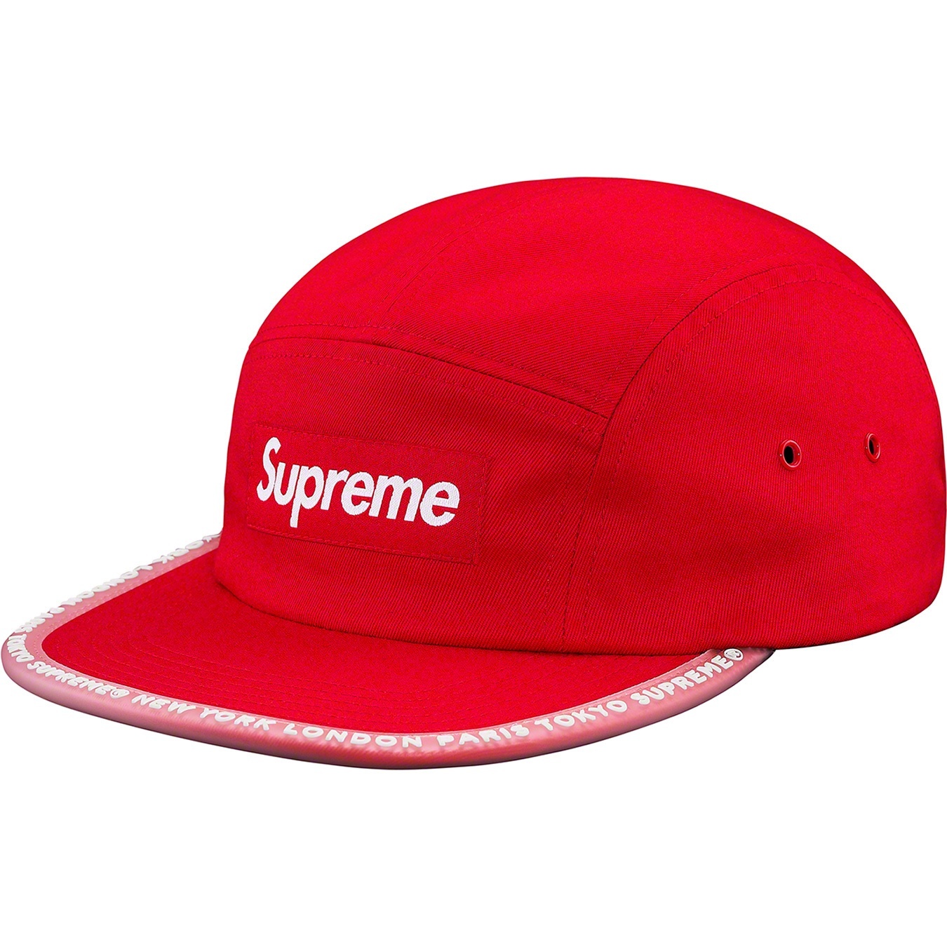 Supreme Worldwide Visor Tape Camp Cap (SS19) - Red - $48