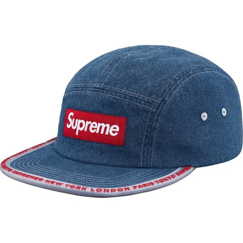 Supreme Worldwide Visor Tape CampCap デニム Worldwide Visor Tape Camp Cap - spring/summer 2019 - Supreme