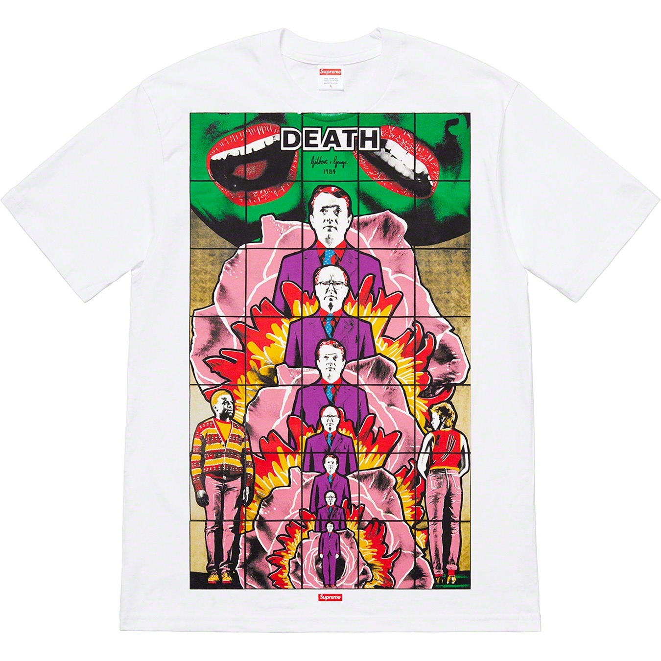 Supreme Gilbert & George Supreme DEATH Tee (SS19) - White - $48
