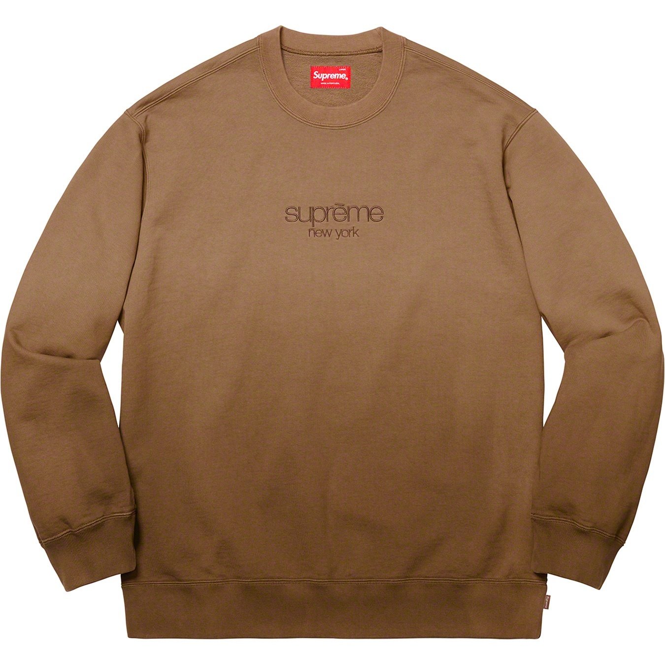 Supreme Dipped Crewneck (SS19) - Brown - $138