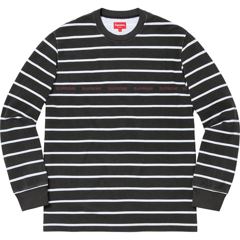 Printed Stripe Pique L/S Top - spring/summer 2019 - Supreme