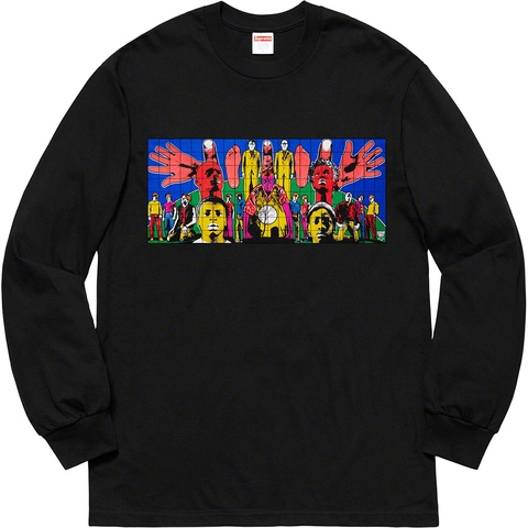 Supreme Gilbert & George/Supreme DEATH AFTER LIFE L/S Tee - Black