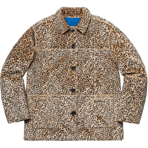 Supreme Reversible Faux Suede Leopard Coat - Royal
