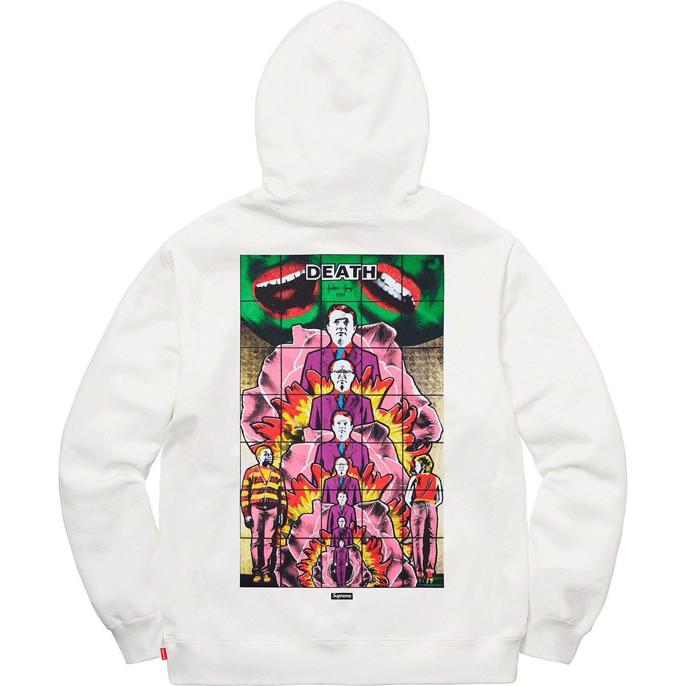 Supreme Gilbert & George Supreme DEATH Hooded Sweatshirt (SS19) - White - $158