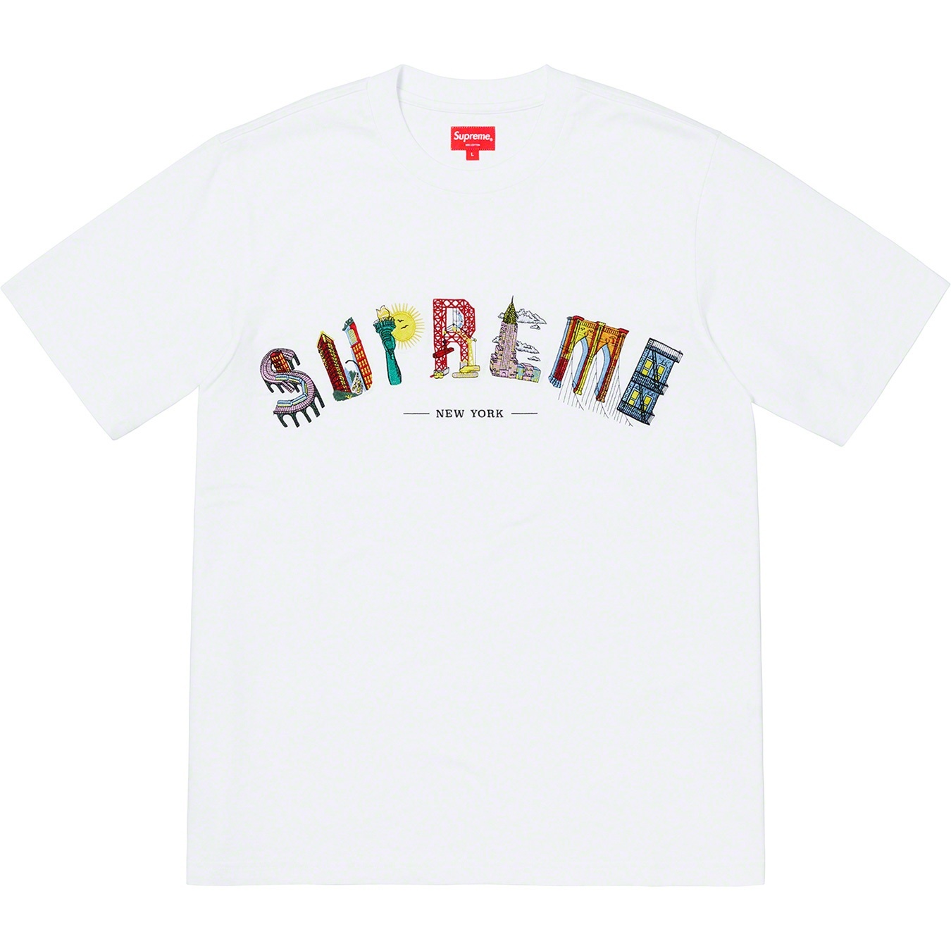 Supreme City Arc Tee (SS19) - White - $98