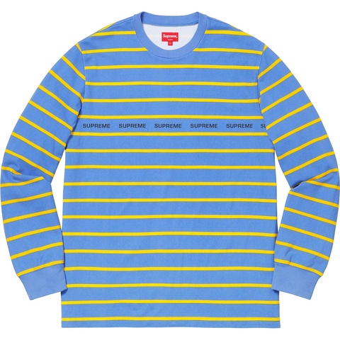 Printed Stripe Pique L/S Top - spring/summer 2019 - Supreme