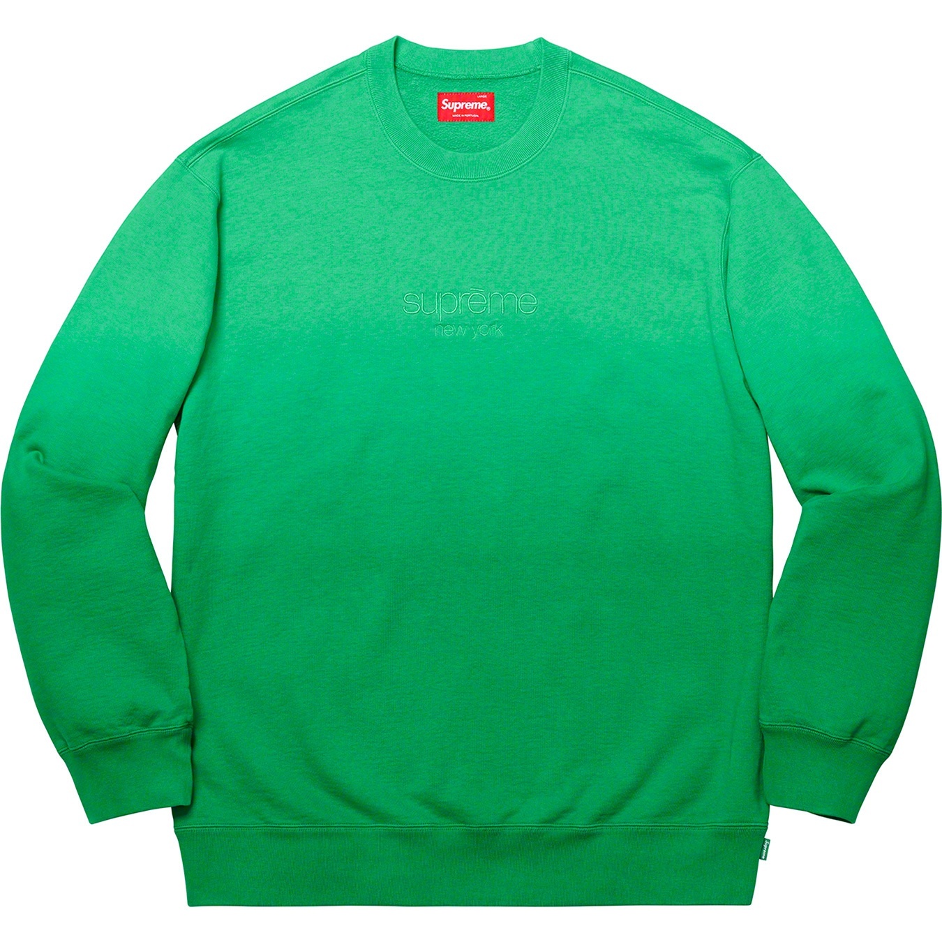 Supreme Dipped Crewneck (SS19) - Green - $138
