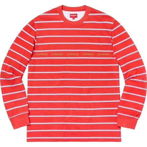 Printed Stripe Pique L/S Top - spring/summer 2019 - Supreme