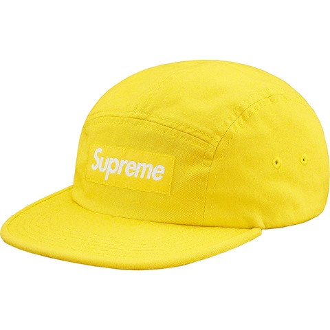 Supreme Washed Chino Twill Camp Cap - Yellow