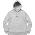 Supreme Tag Logo Hooded Sweatshirt (SS19) - Heather Grey