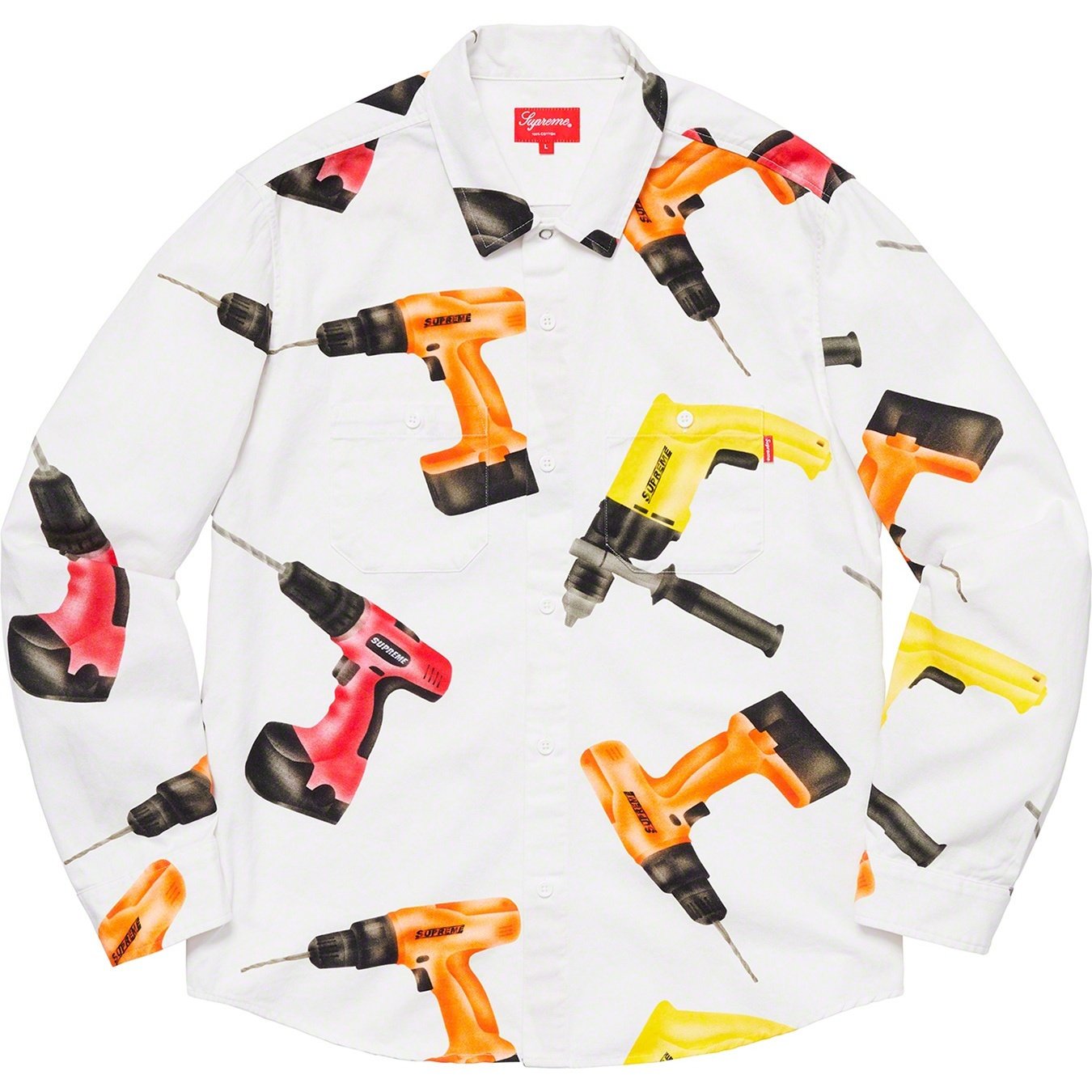 Supreme Drills Work Shirt (SS19) - White - $138