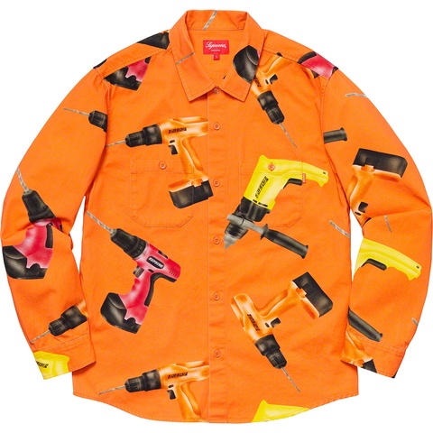 Supreme Drills Work Shirt - Orange