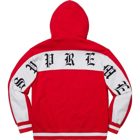 Old English Stripe Zip Up Sweatshirt - Supreme