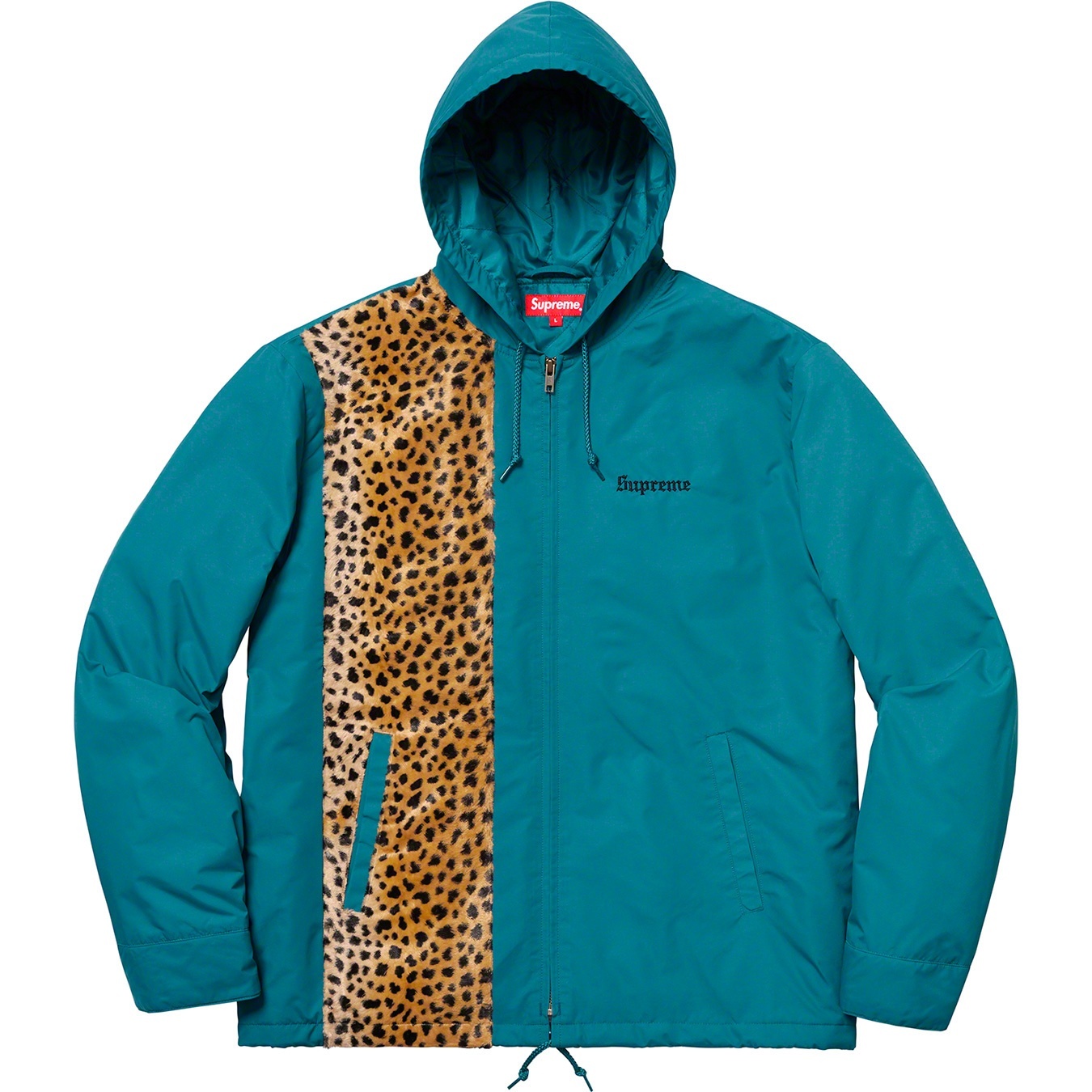 Supreme Cheetah Hooded Station Jacket (SS19) - Dark Slate - $198
