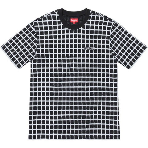 Supreme Grid Jacquard S/S Top - Black