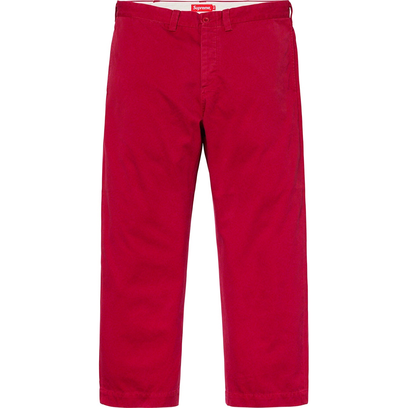 Supreme Arc Logo Chino Pant (SS19) - Red - $148