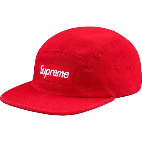 Supreme Washed Chino Twill Camp Cap - Red
