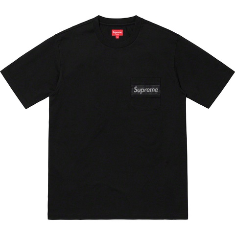 Supreme Mesh Stripe Pocket Tee - Black