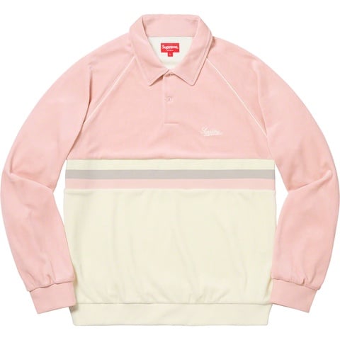 Supreme Bleached Velour L/S Polo モーガン着用 Supreme - supreme bleached velour polo L/S 21ssの通販 by @npan