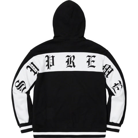 Old English Stripe Zip Up Sweatshirt - Supreme