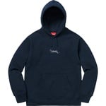Supreme Tag Logo Hooded Sweatshirt (SS19) - Navy