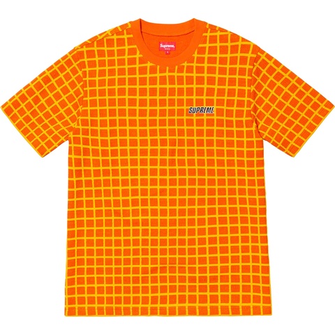 Supreme Grid Jacquard S/S Top - Orange