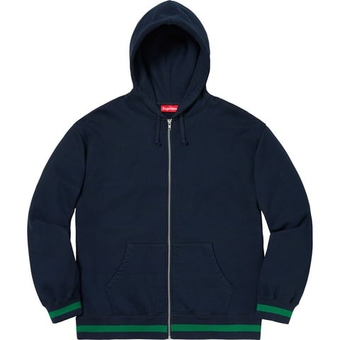 Old English Stripe Zip Up Sweatshirt - Supreme