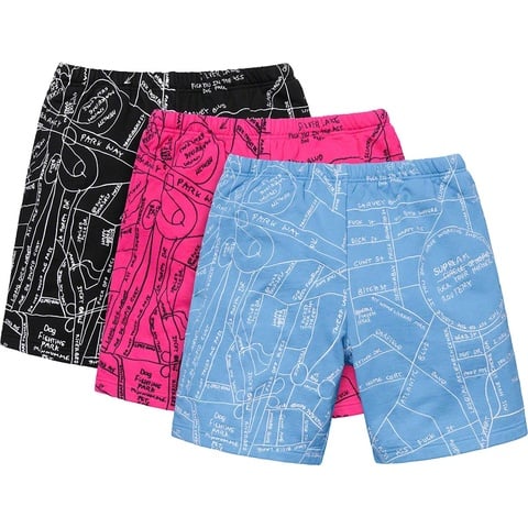 Supreme Gonz Embroidered Map Sweatshort - $168.00