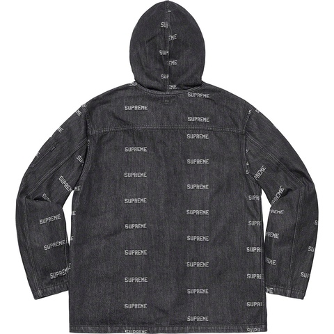 Supreme Logo Denim Turnout Jacket - Black