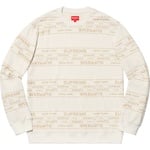 Supreme Metallic Jacquard Crewneck (SS19) - White