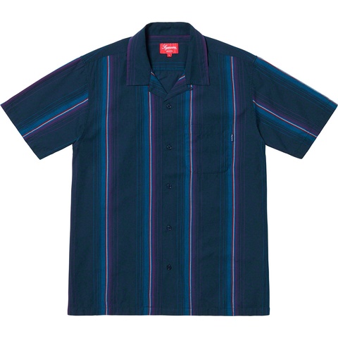 Supreme Vertical Stripe S/S Shirt - Navy