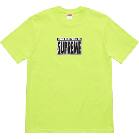 Supreme Who The Fuck Tee - Neon Green