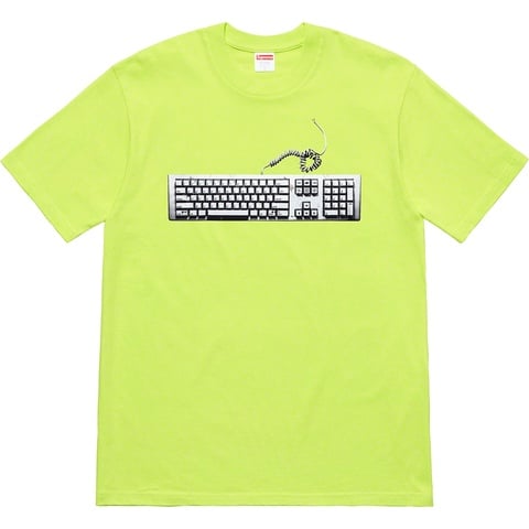 Supreme Keyboard Tee - Neon Green
