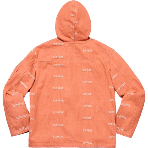 Supreme Logo Denim Turnout Jacket - Orange