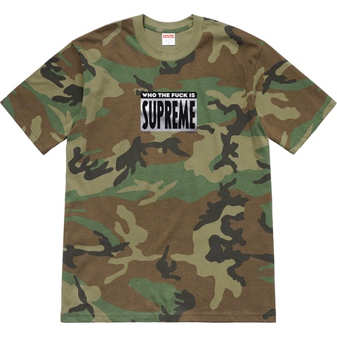 Supreme Who The Fuck Tee - Woodland Camo