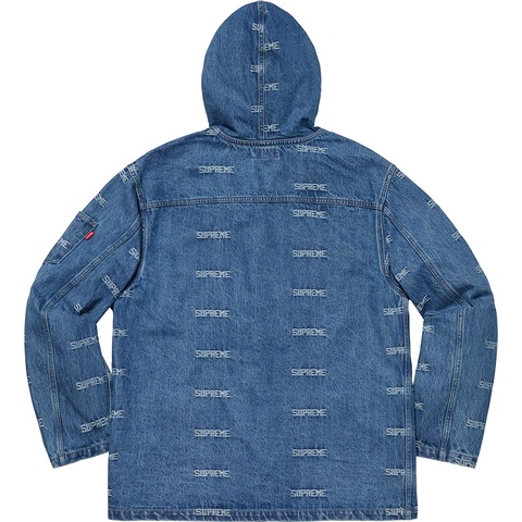 Supreme Logo Denim Turnout Jacket - Blue