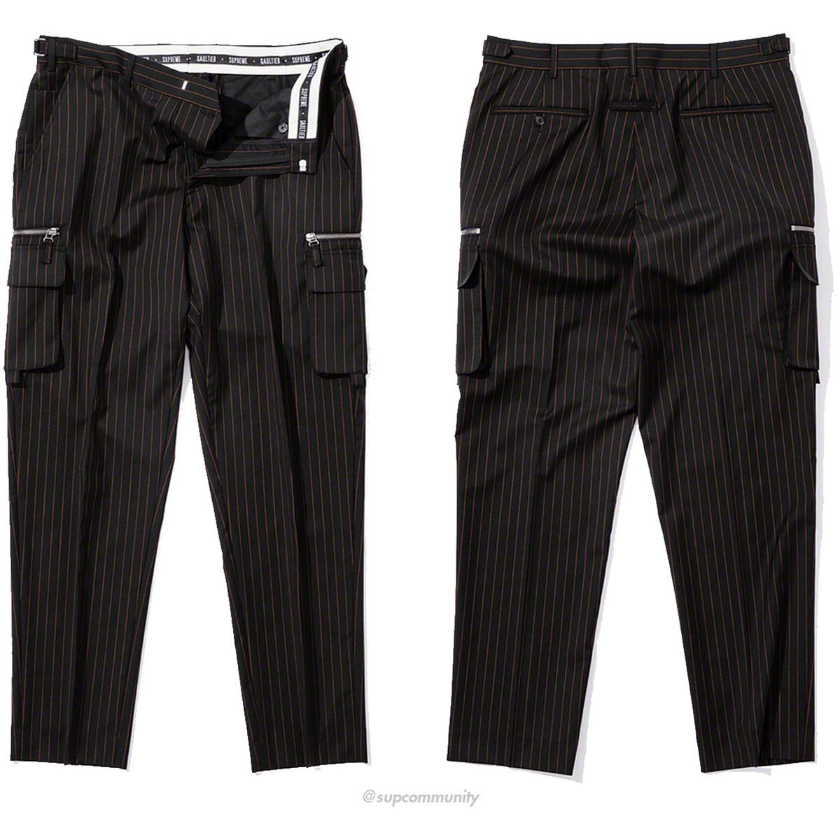Supreme Supreme®/Jean Paul Gaultier® Pinstripe Cargo Suit Pant (spring/summer 2019) - $358.00