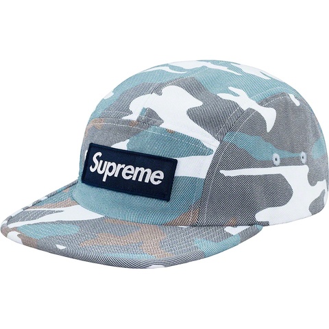 Supreme Washed Out Camo Camp Cap - Blue Camo