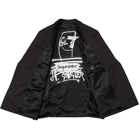Supreme Supreme®/Jean Paul Gaultier® Pinstripe Double Breasted Blazer - Black