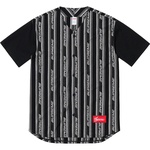 Supreme Jacquard Logo Baseball Jersey (SS19) - Black